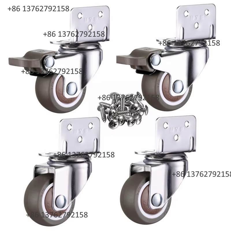 Furniture Hardware Accessories - 4 Adet Yumuşak Kauçuk Sessiz Döner