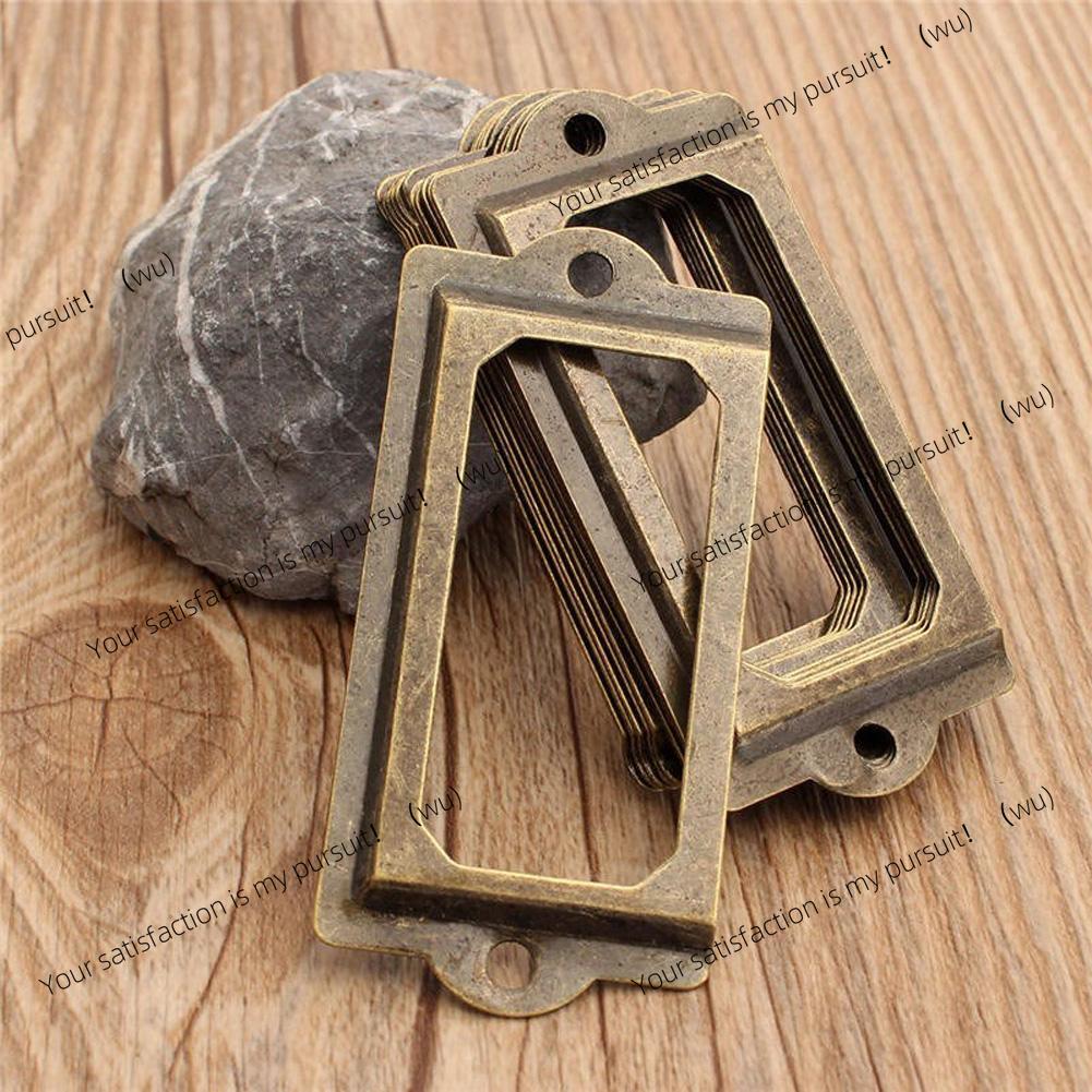 Furniture Hardware Business - 12 adet antika pirinç metal etiket