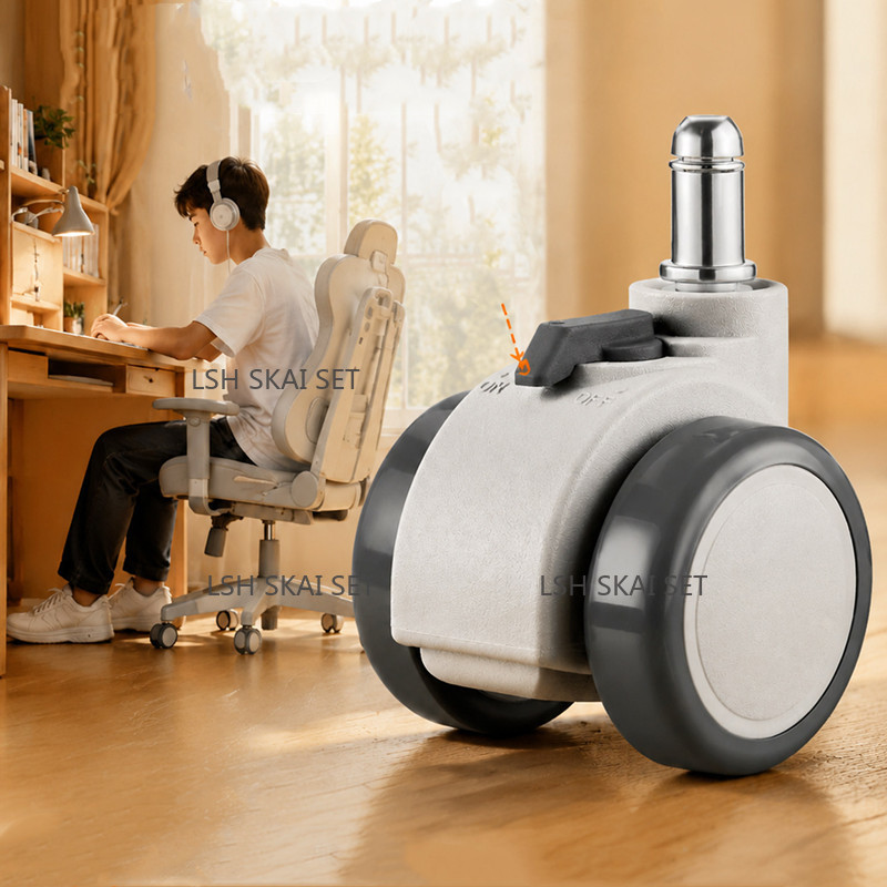 Office Furniture Hardware - 1/5 Adet Sessiz Mobilya Tekerleği PVC