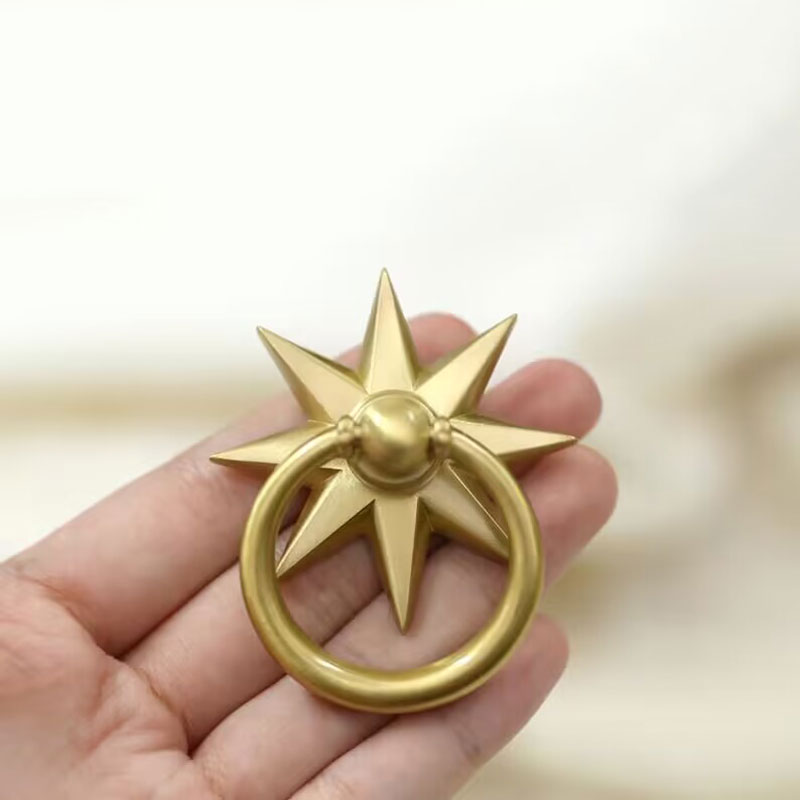 Furniture Hardware Drop Pulls - Katı pirinç bırak yüzükler dolap kolları