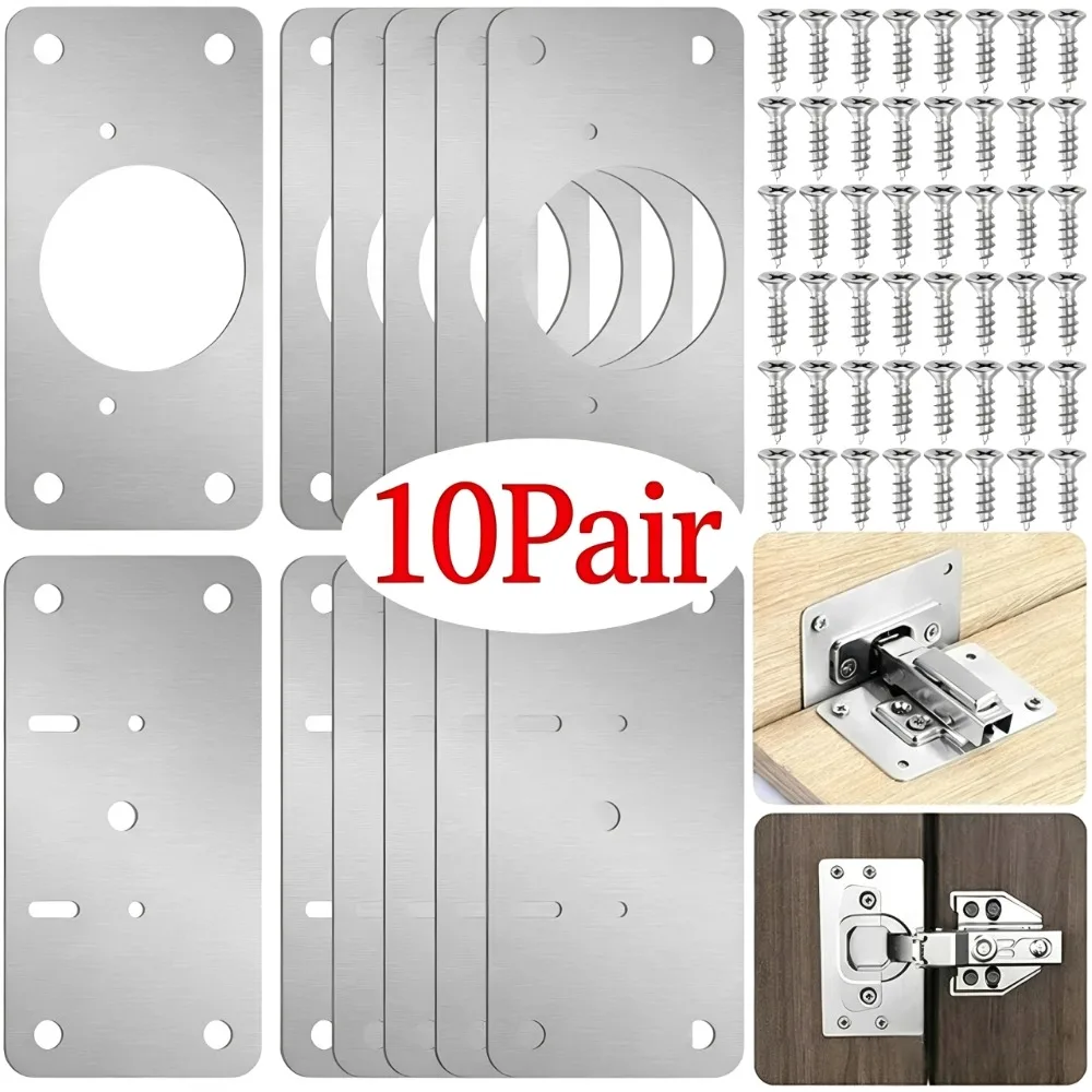 Furniture Hardware Fixing Screws - 10/1 Çift Menteşe Tamir Plakası Mutfak
