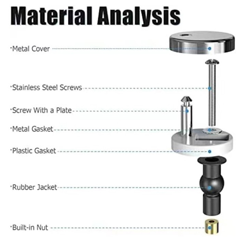 Furniture Screw Type - 2 adet klozet üst sabitleme menteşe