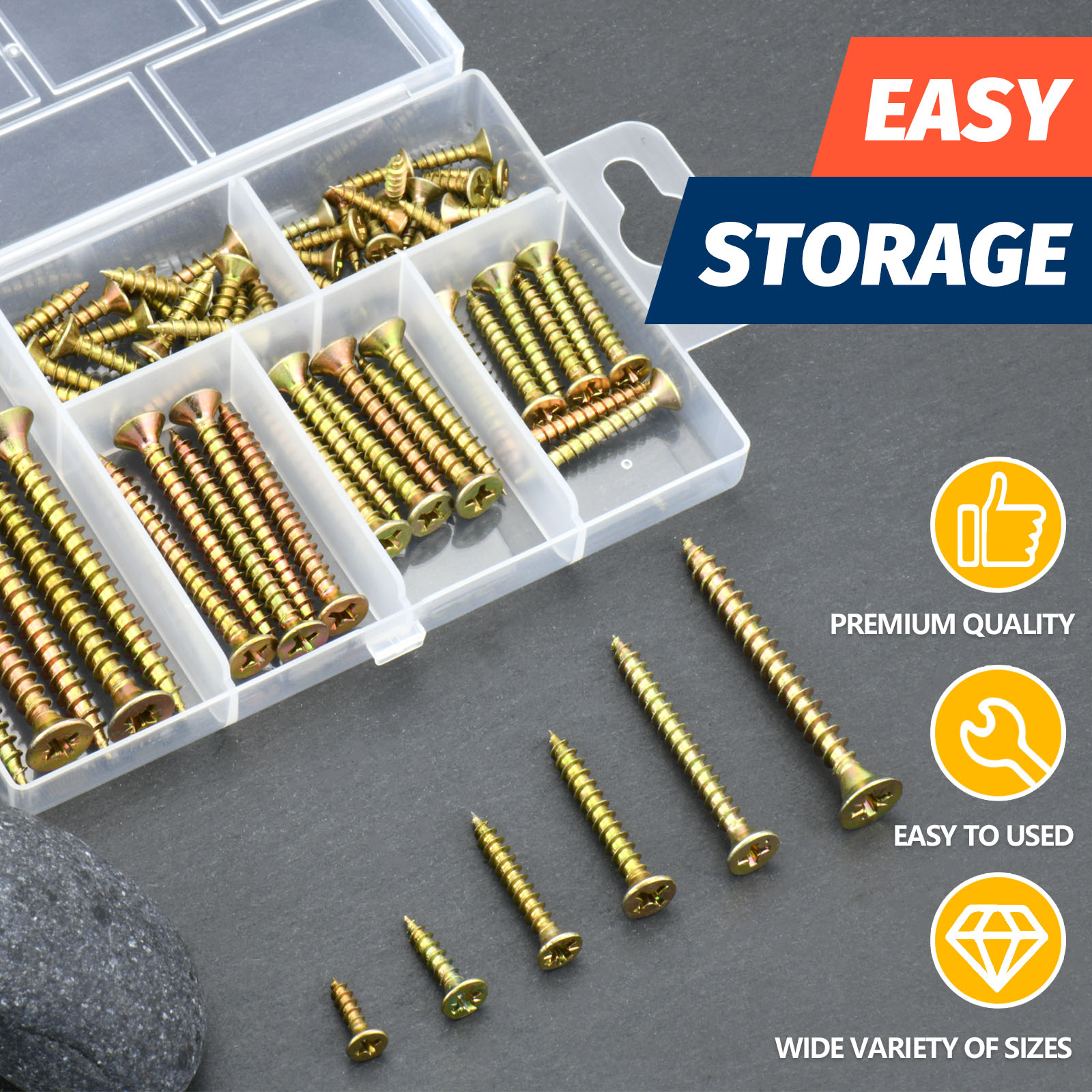 Furniture Hardware Fixing Screws - Yüksek Sertlikte Ahşap Vida Seti (6