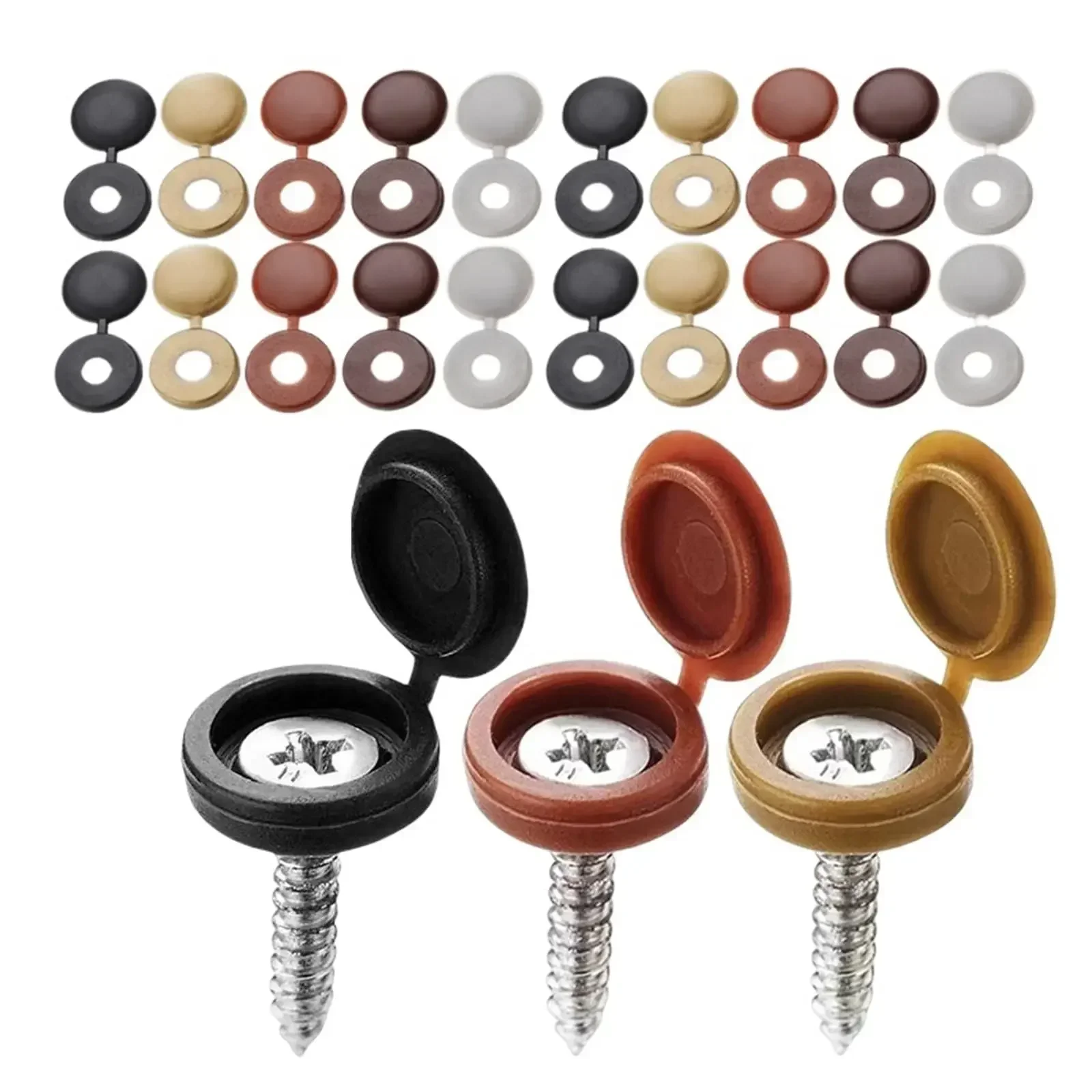 Menteşeli Plastik vidalı kapak - Furniture Hardware Fixing Screws incelemesi ve fiyatı
