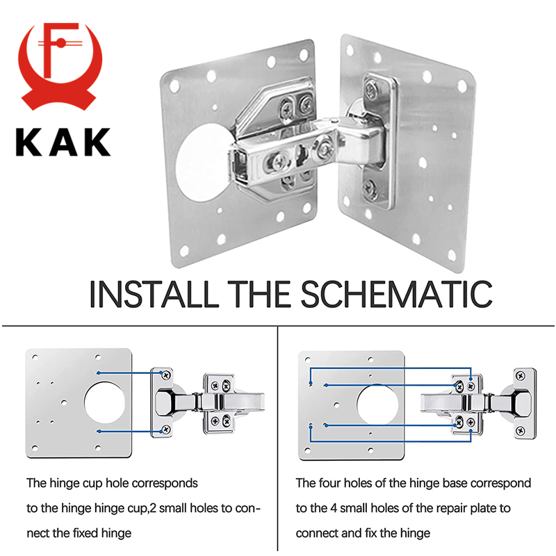 KAK 8 adet Menteşe Tamir Plaka - Furniture Hardware Fixing Screws incelemesi ve fiyatı
