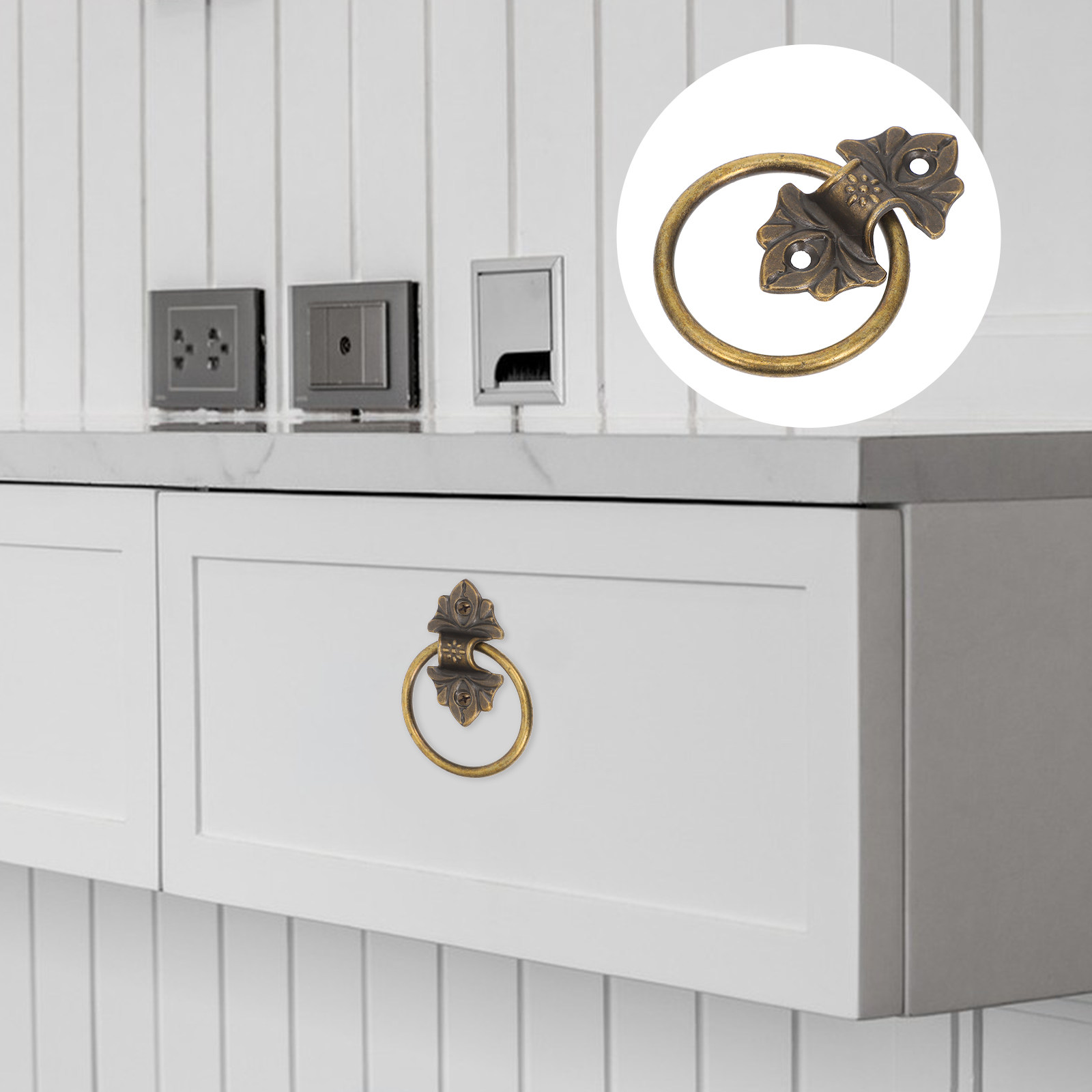 2 Adet Retro Halka Çekme Kolu  - Furniture Hardware Drop Pulls incelemesi ve fiyatı