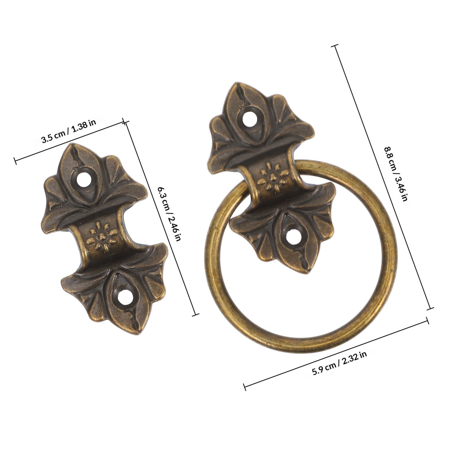 2 Adet Retro Halka Çekme Kolu  - Furniture Hardware Drop Pulls incelemesi ve fiyatı