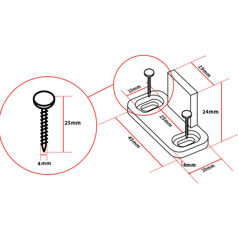 2 adet sürgülü zemin kılavuzu  - Furniture Sliding Door Hardware incelemesi ve fiyatı